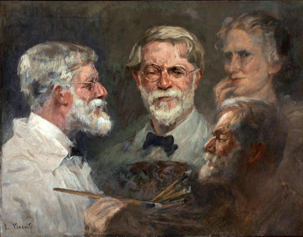 self-portrait in three positions